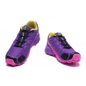 Women Salomon Speedcross 4 Trail Running Shoes In Purple Rose Red