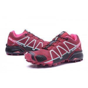 Women Salomon Speedcross 4 Trail Running Shoes In Wine Black