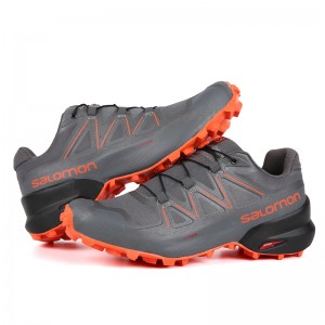 Salomon Speedcross 5 GTX Trail Running Shoes In Orange Gray