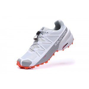 Salomon Speedcross 5 GTX Trail Running Shoes In White Grey