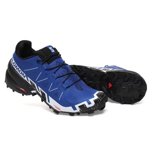 Men's Salomon Shoes Speedcross 6 Trail Running In Blue White