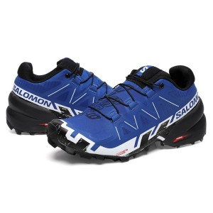 Men's Salomon Shoes Speedcross 6 Trail Running In Blue White