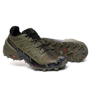 Men's Salomon Shoes Speedcross 6 Trail Running In Gray Black