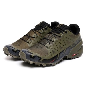 Men's Salomon Shoes Speedcross 6 Trail Running In Gray Black
