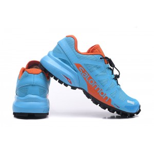 Women Salomon Speedcross Pro 2 Trail Running Shoes In Lack Blue Orange