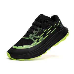 Salomon Ultra Glide Trail Running Shoes In Black Fluorescent Green