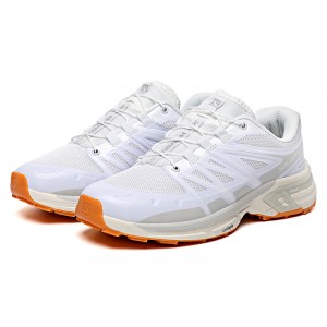 Women Salomon XT-Wings 2 Unisex Sportstyle Shoes In Gray White Orange