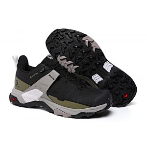 Salomon X Ultra 4 Gore-Tex Hiking Shoes In Black Army Green Gray