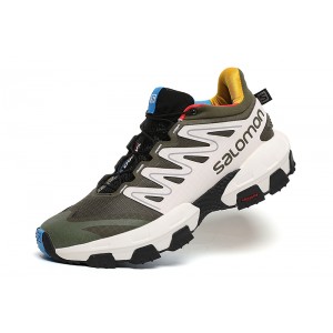 Salomon XA Pro Street Sneakers Shoes In Army Green White