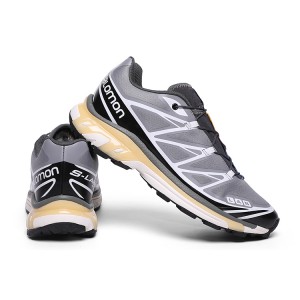 Salomon XT-6 Advanced Unisex Sportstyle Shoes In Gray White