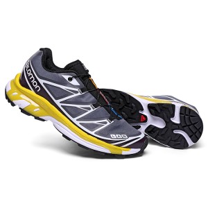 Salomon XT-6 Advanced Unisex Sportstyle Shoes In Gray Yellow