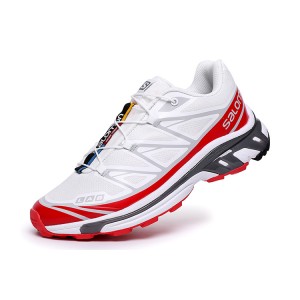 Salomon XT-6 Advanced Unisex Sportstyle Shoes In White Red