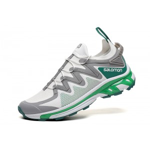 Salomon XT-Rush Unisex Sportstyle Shoes In White Gray Green