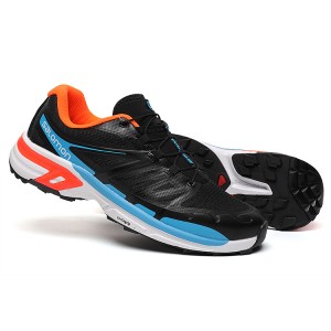 Salomon XT-Wings 2 Unisex Sportstyle Shoes In Black Blue Orange